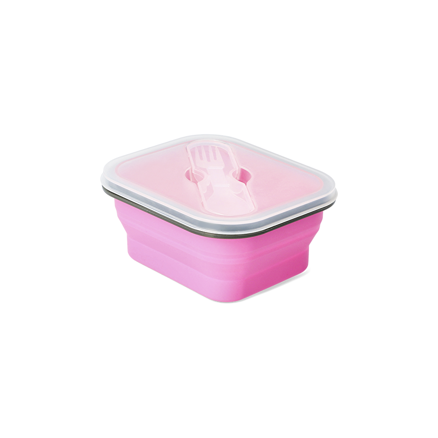 Flying Tiger Copenhagen Pembe Katlanabilir Silikon Beslenme Kabı