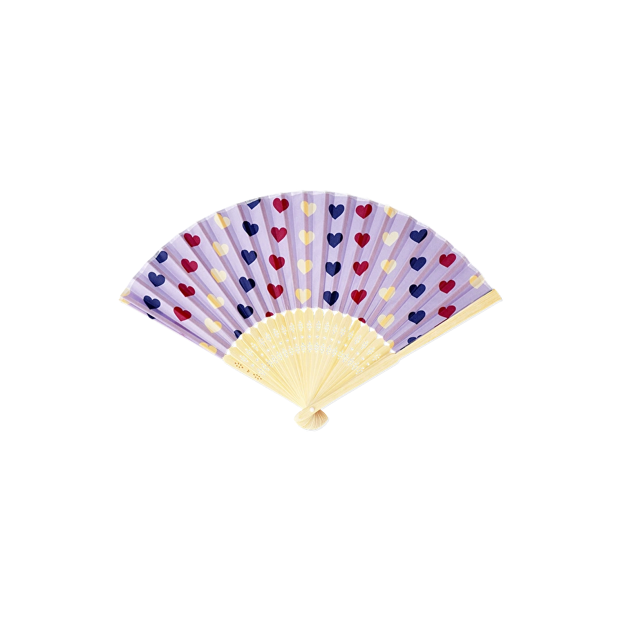 Flying Tiger Copenhagen Kalp Desenli Bambu Yelpaze