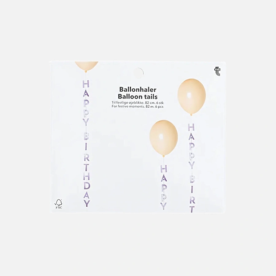 Flying Tiger Copenhagen 6'lı Doğum Günü Balonu Süsü