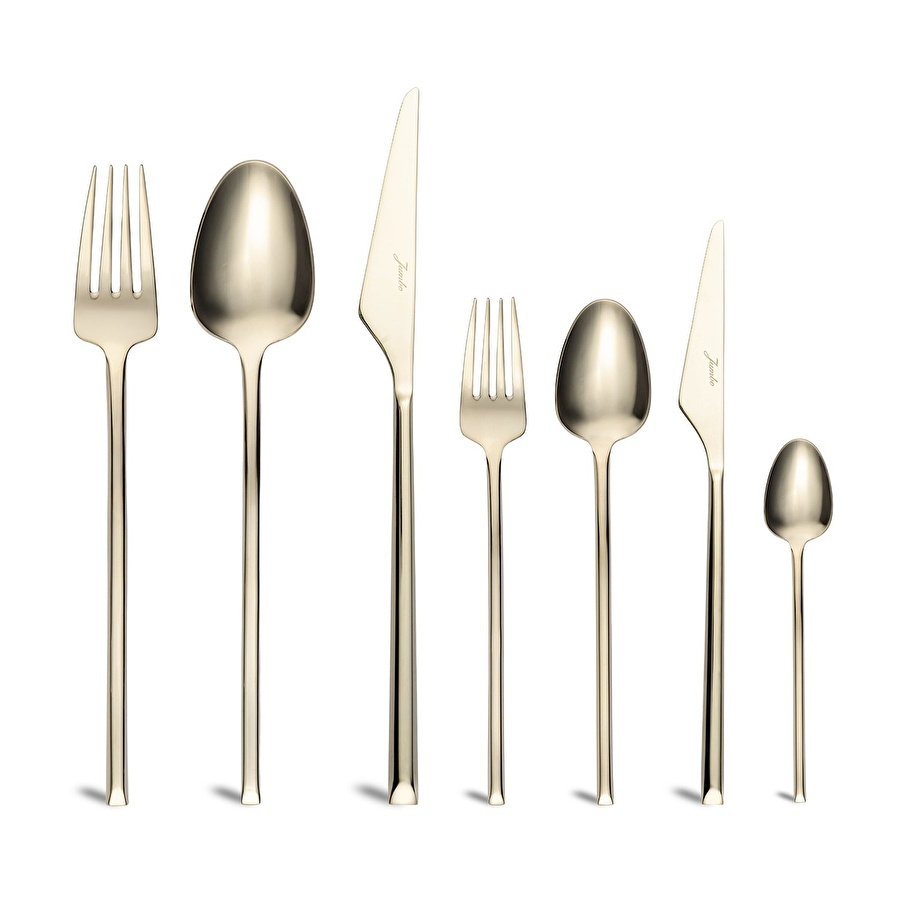 Jumbo 5500 Şampanya 12 Kişilik 84 Parça Çatal Kaşık Bıçak Takımı