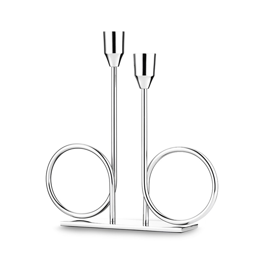 Jumbo Alula Stand Şamdan Silver