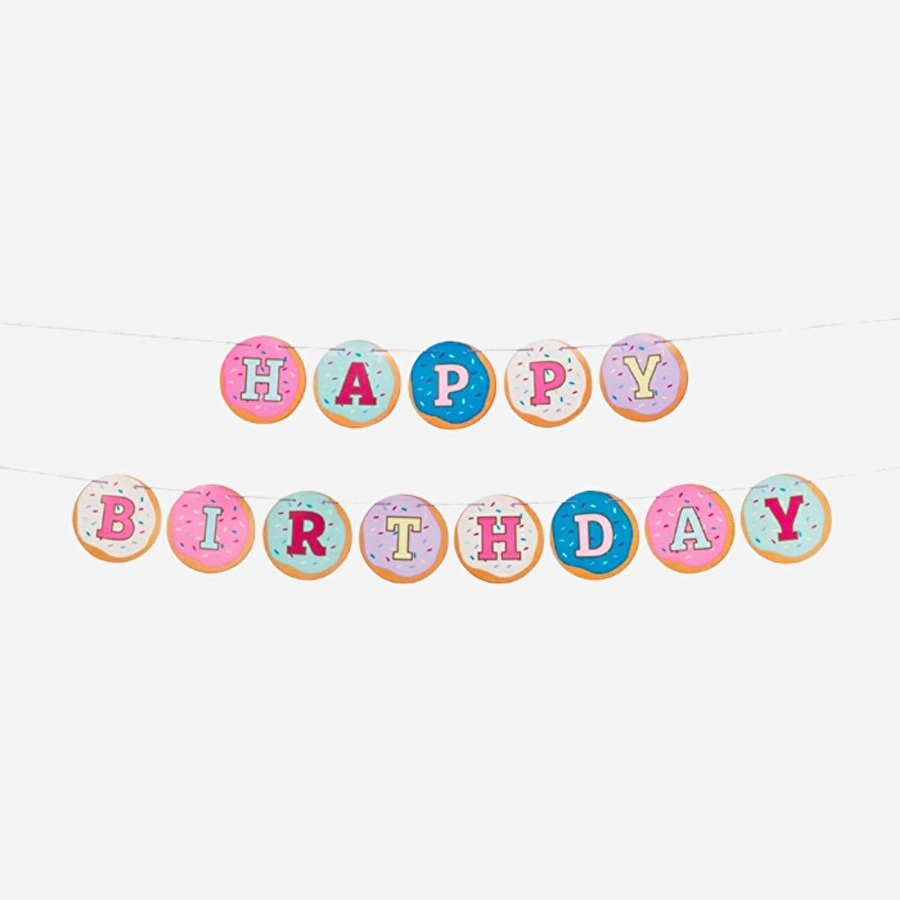 Flying Tiger Copenhagen Donut Şeklinde Doğum Günü Süsü