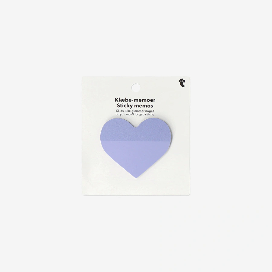 Flying Tiger Copenhagen Mor Kalp Şeklinde Şeffaf Yapışkan Not Kağıdı