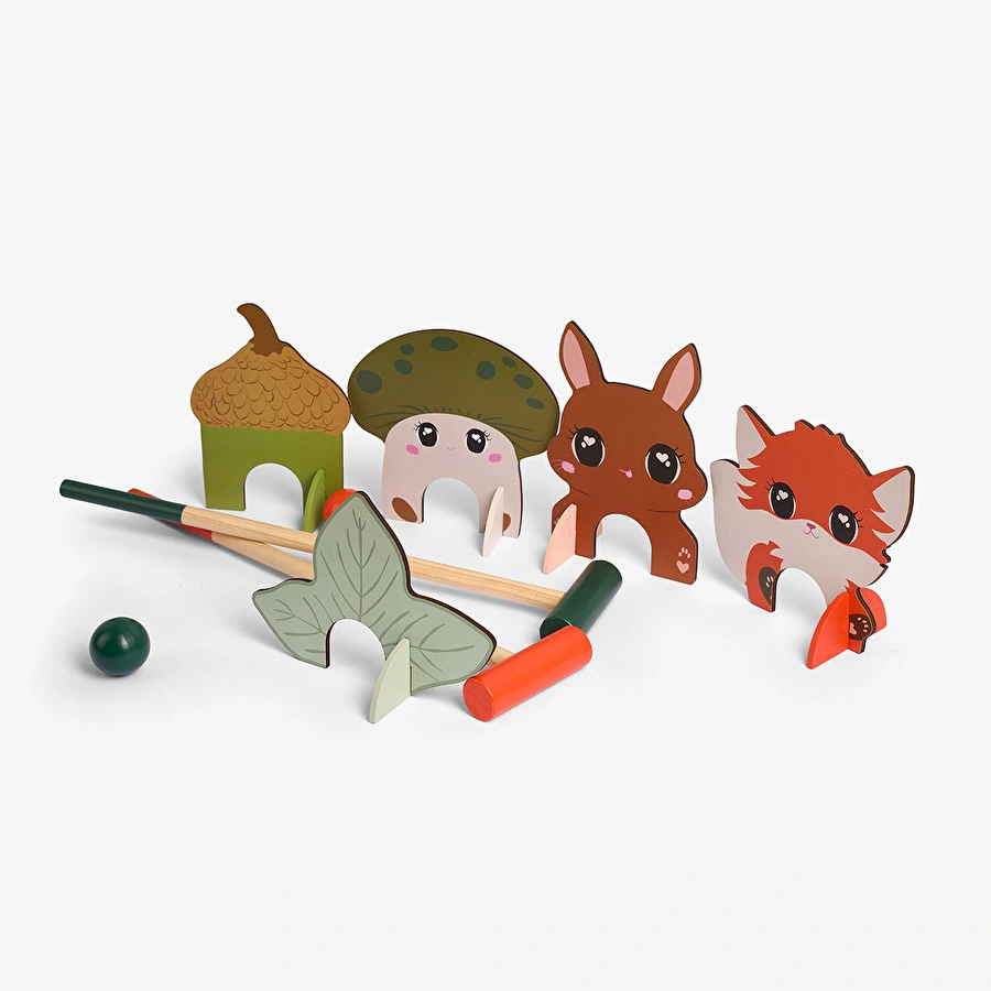 Flying Tiger Copenhagen Hayvan Şeklinde Ahşap Kriket Oyunu