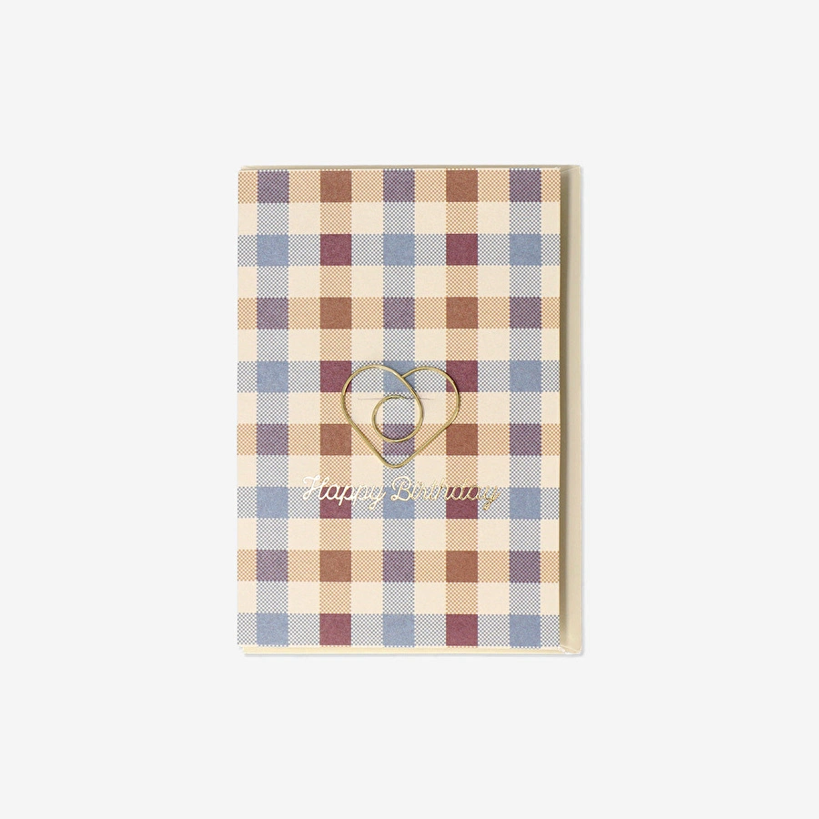 Flying Tiger Copenhagen Ayraç Detaylı Kareli Tebrik Kartı