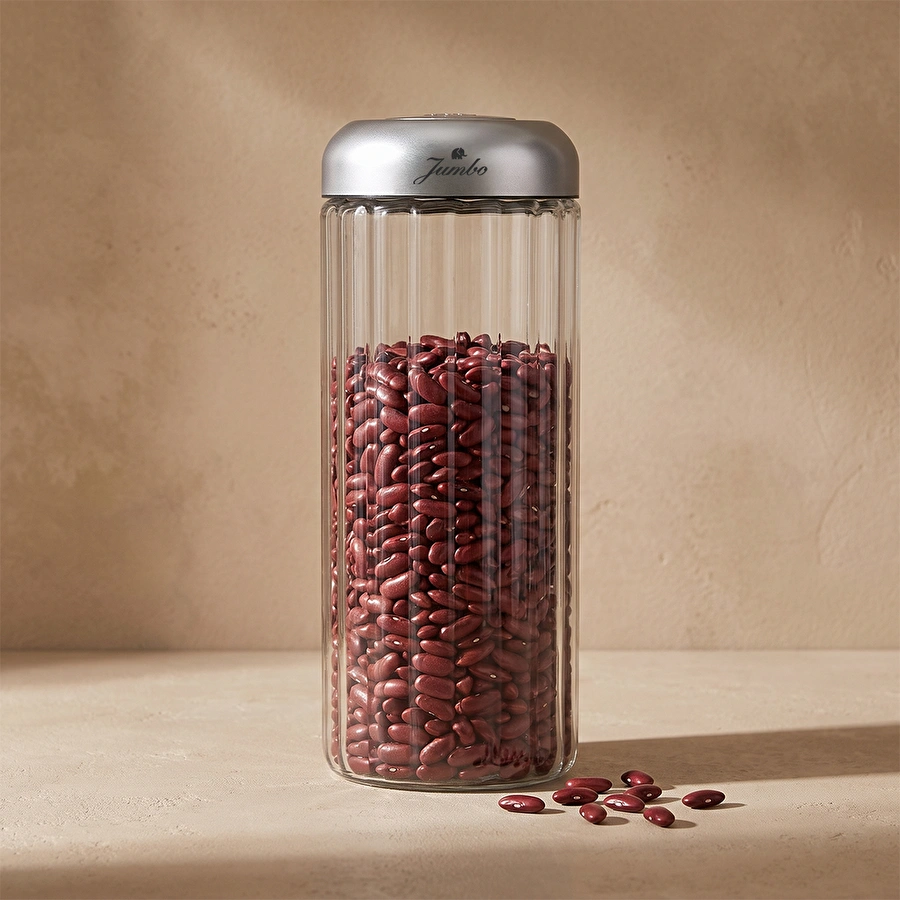 Jumbo New Glass Saklama Kabı 1500 ML