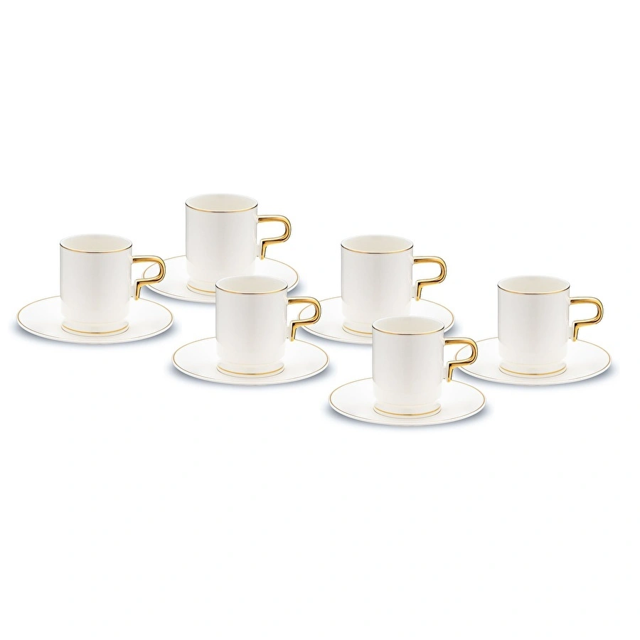 Jumbo Merse 6 Kişilik Kahve Fincan Takımı Gold