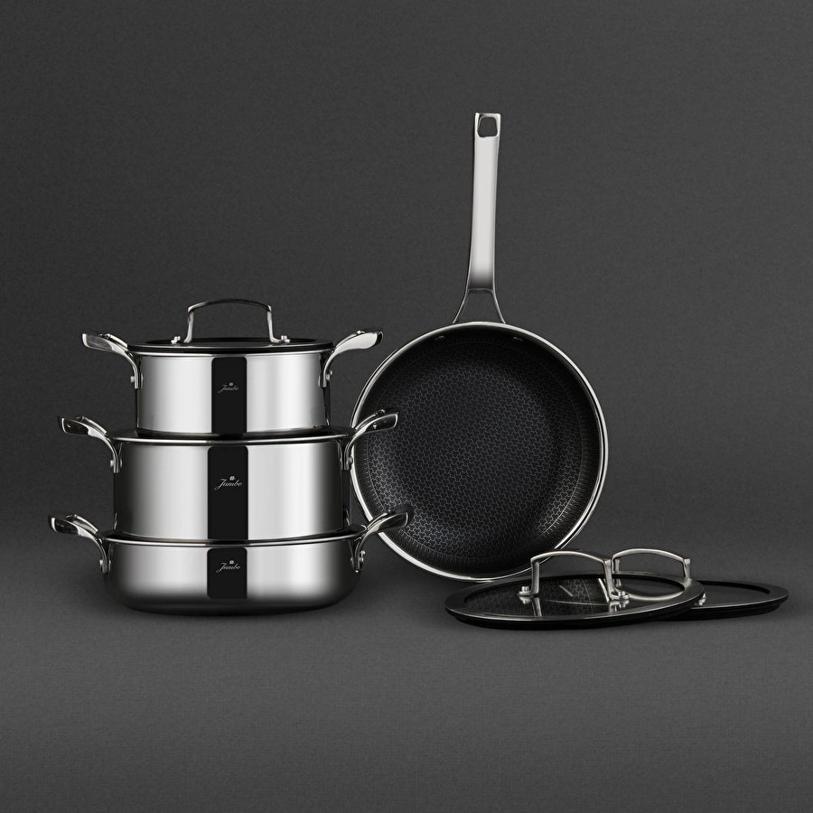 Jumbo Breda 3PLY 7 Parça Çelik Tencere Seti