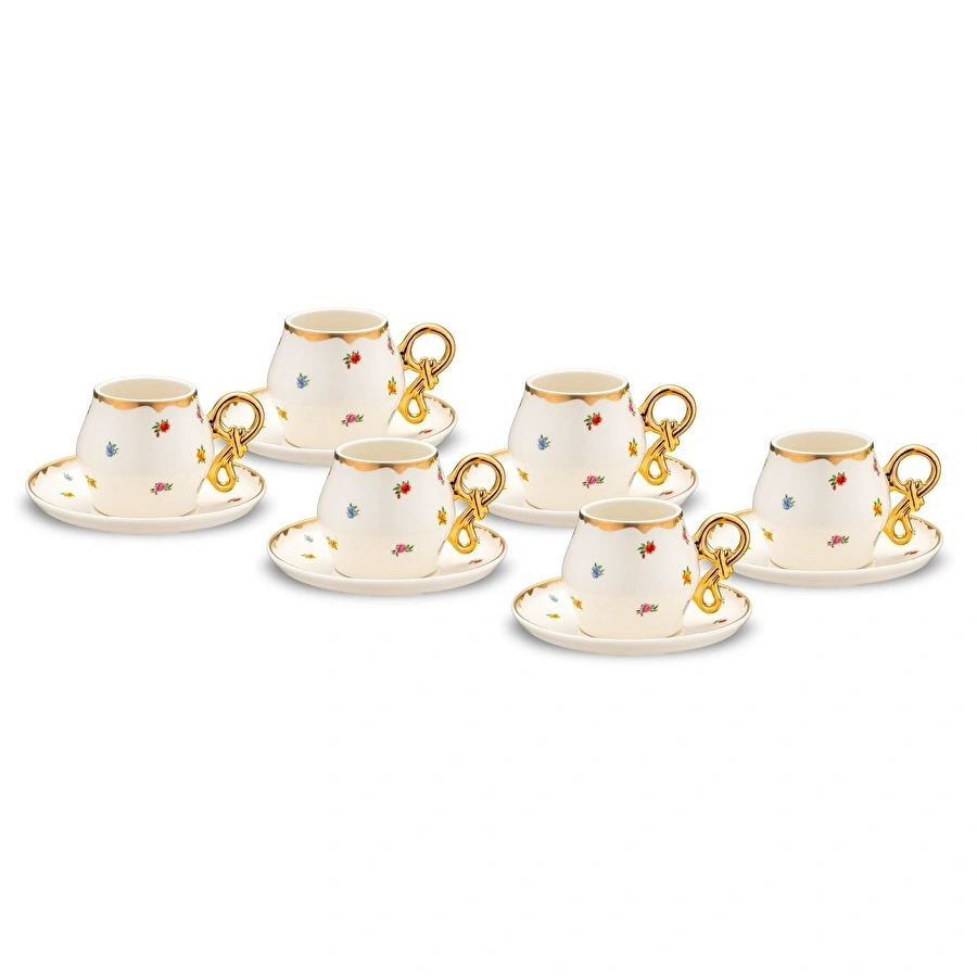 Jumbo Hook 6 Kişilik Kahve Fincan Takımı