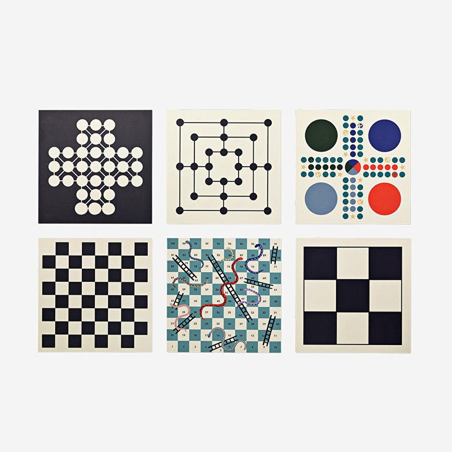 Flying Tiger Copenhagen 12’si 1 Arada Ahşap Masa Oyunları Seti