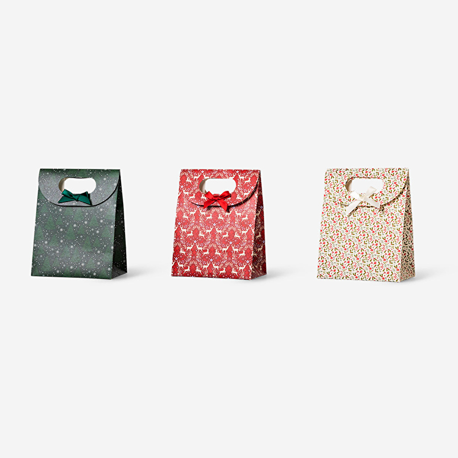 Flying Tiger Copenhagen 3'lü Küçük Desenli Hediye Çantası