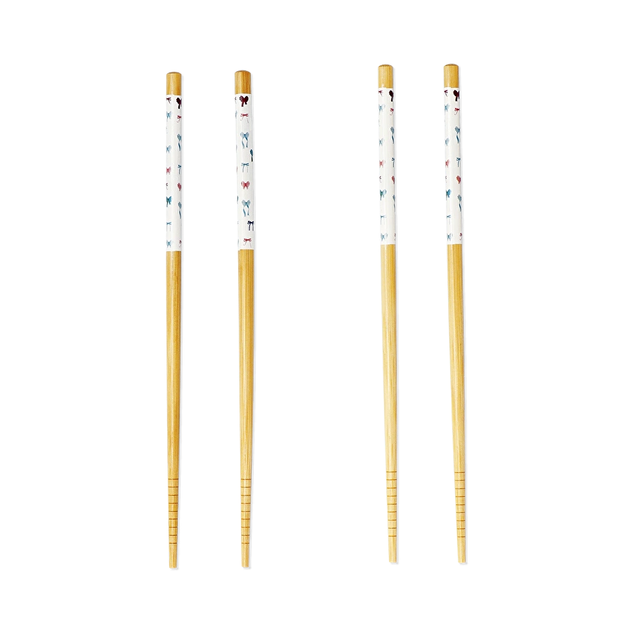 Flying Tiger Copenhagen 4 Çift Desenli Bambu Chopstick