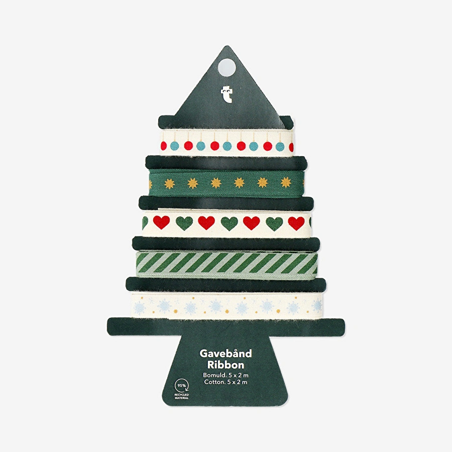 Flying Tiger Copenhagen 5'li Yeşil Yılbaşı Temalı Kurdele Seti