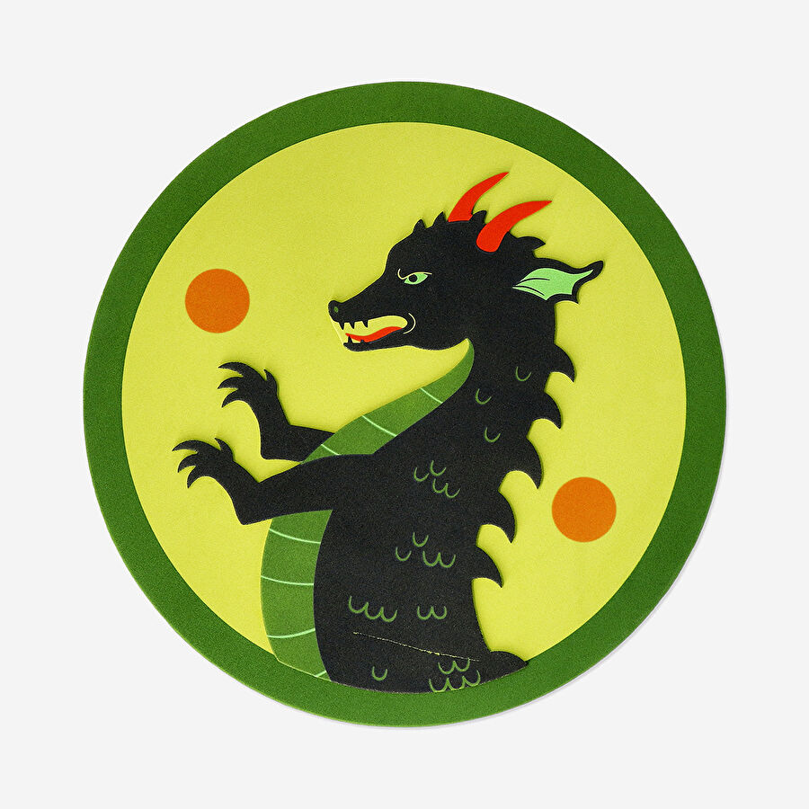 Flying Tiger Copenhagen Ejderha Desenli Köpük Kalkan