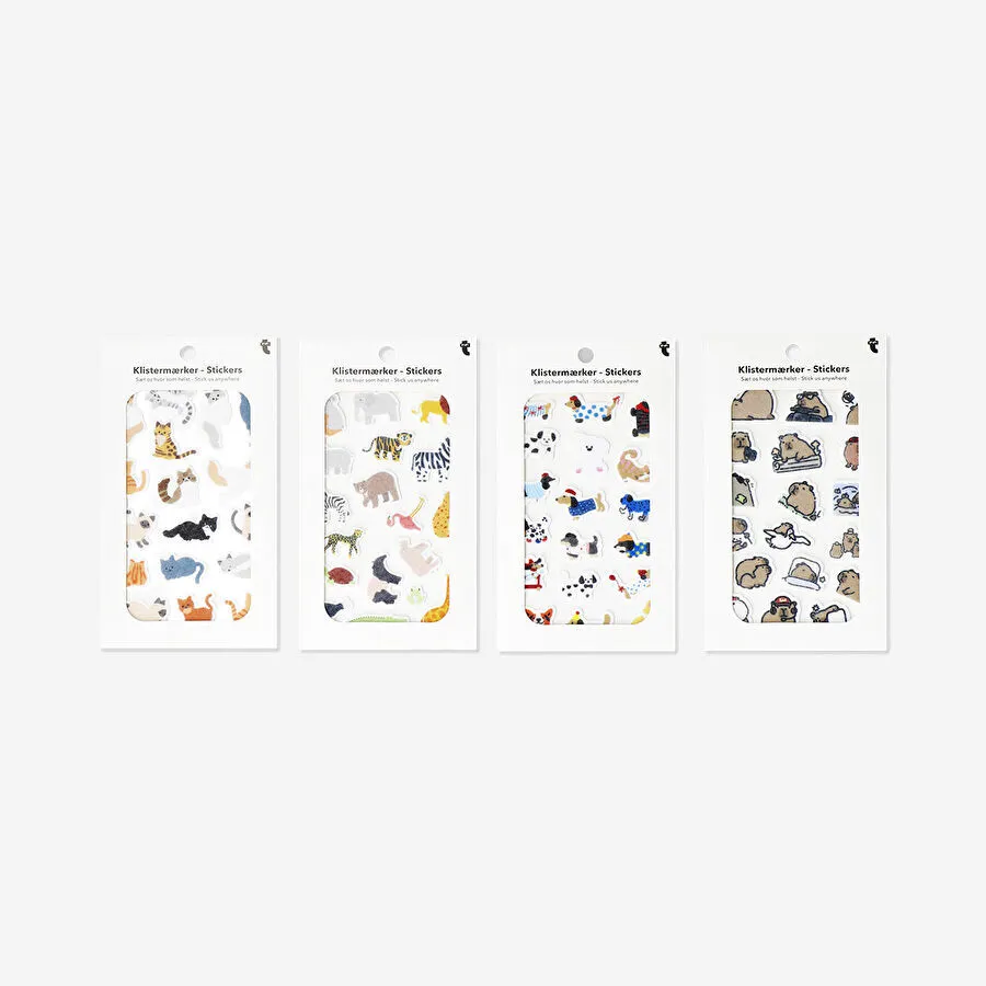 Flying Tiger Copenhagen Sevimli Hayvan Temalı Kadife Sticker Seti
