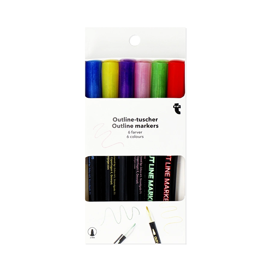 Flying Tiger Copenhagen 6'lı Keçeli Kalem