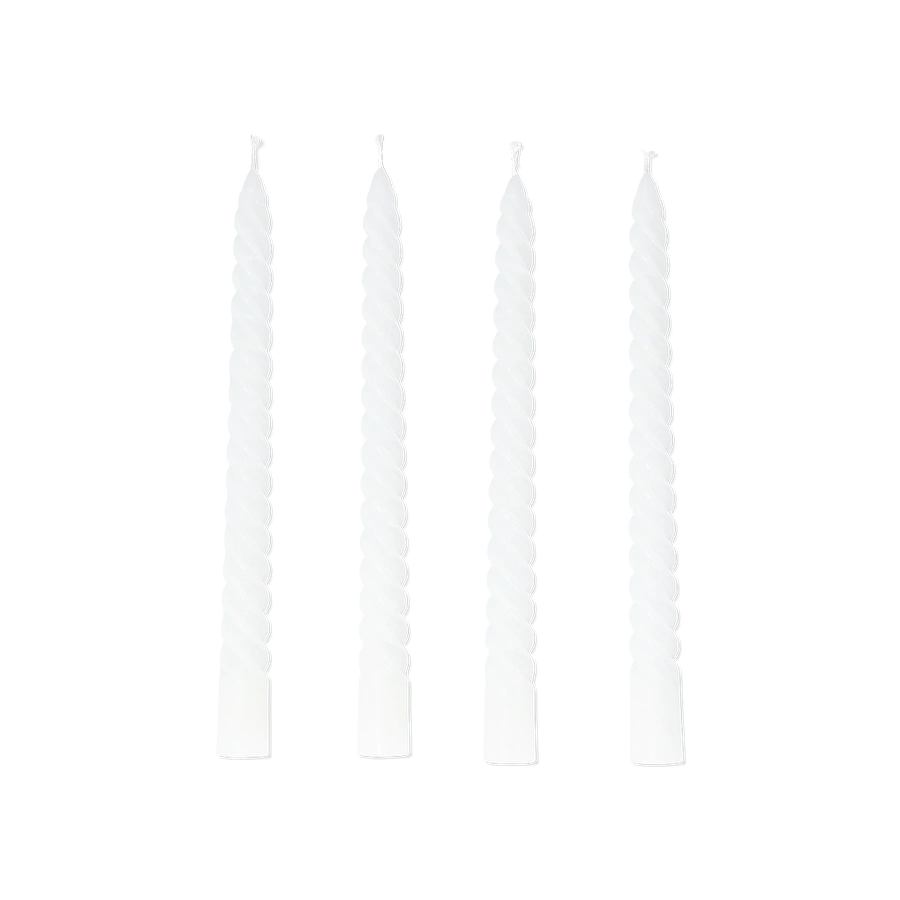 Flying Tiger Copenhagen Beyaz Burgu Şamdan Mum Seti