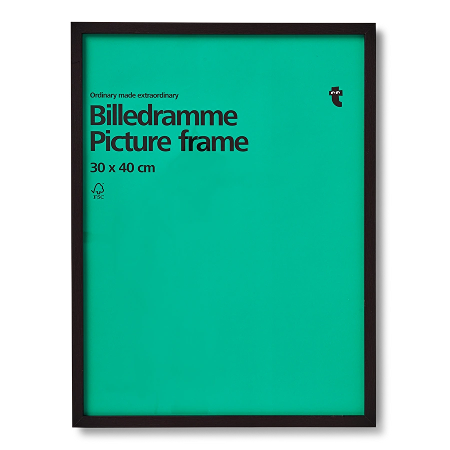 Flying Tiger Copenhagen Ahşap Görünümlü Siyah Çerçeve Büyük