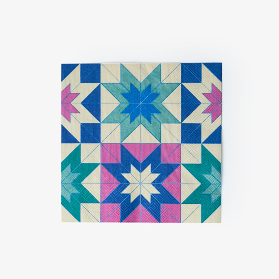 Flying Tiger Copenhagen Geometrik Desenli Kağıt Peçete 16'lı