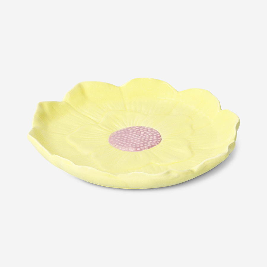 Flying Tiger Copenhagen Sarı Çiçek Şeklinde Tabak 19 cm