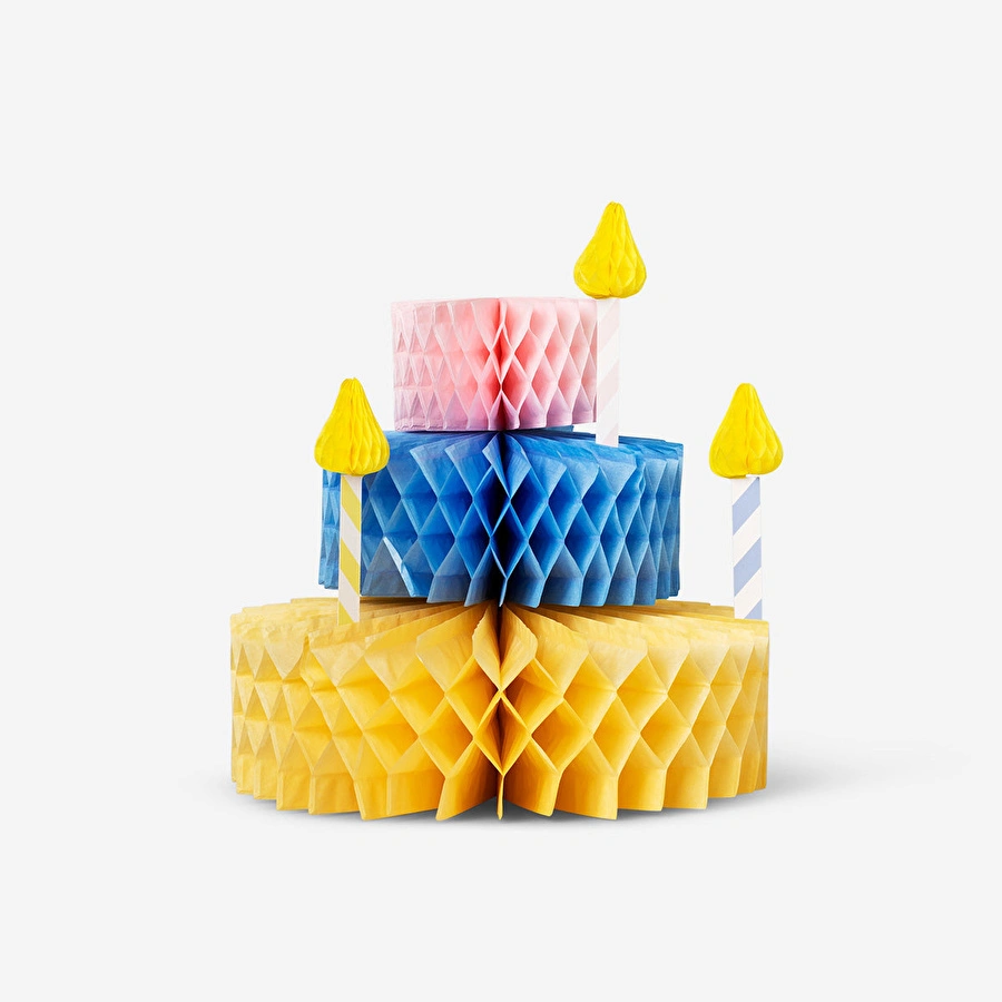 Flying Tiger Copenhagen Doğum Günü Pastası Şeklinde 3D Kağıt Süs