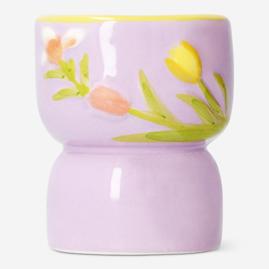 Flying Tiger Copenhagen Pembe Çiçek Detaylı Tealight Mumluk