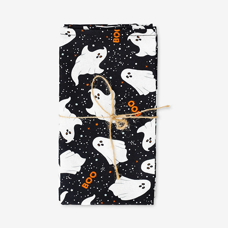Flying Tiger Copenhagen Hayalet Desenli Siyah Kumaş Peçete