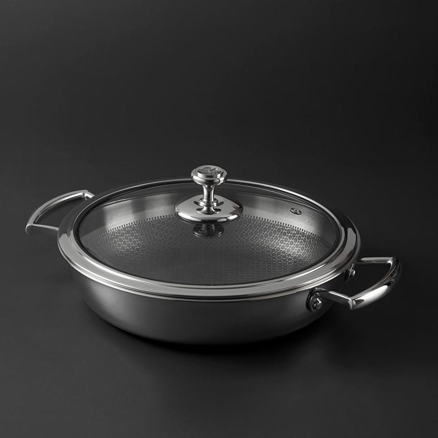 Jumbo Gourmet 3PLY 26 cm İndüksiyon Tabanlı Çelik Pilav Tenceresi