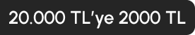 20.000 TL ve üzerine 2000 TL indirim A