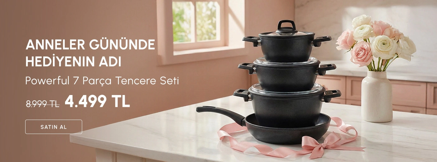 Powerful 7 Parça Tencere Seti