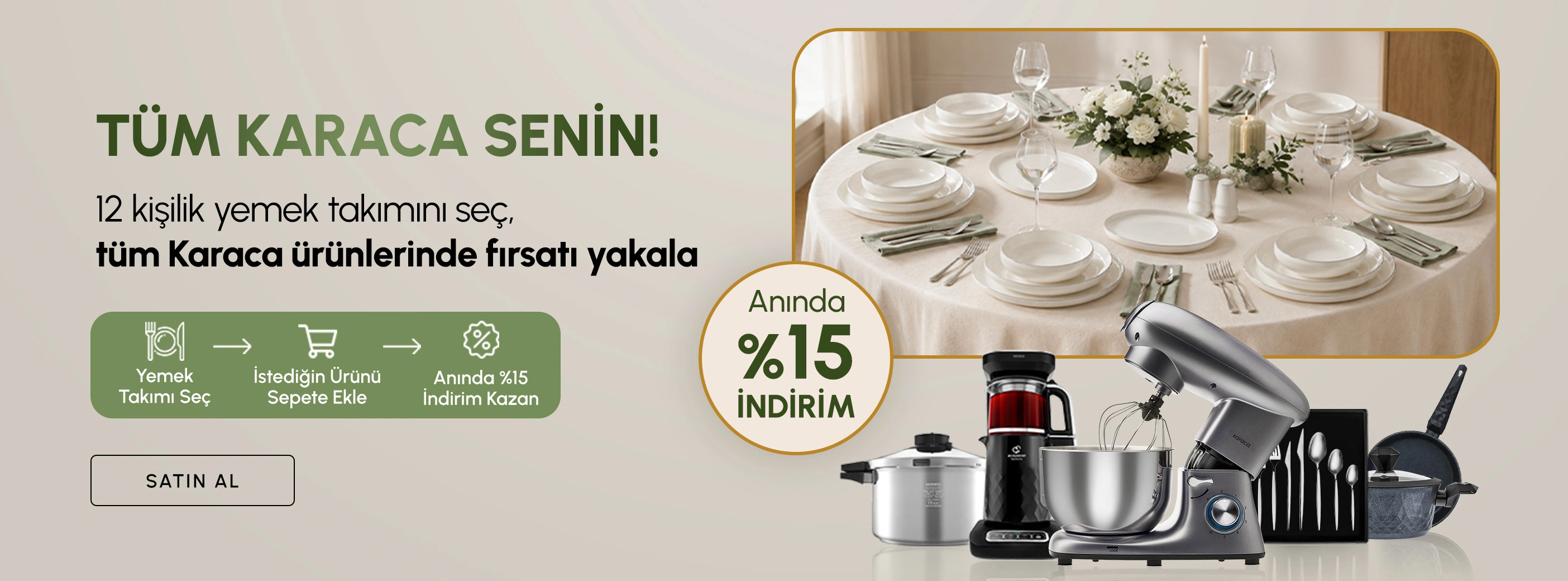 Senin Seçimin %15 İndirim