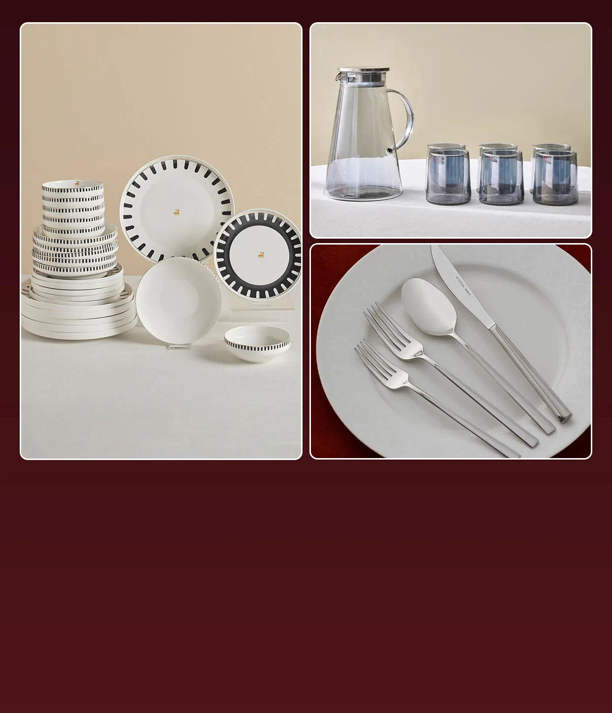 Yemek Takımı Alana Çatal Kaşık Bıçak Takımı ve Su Seti Hediye