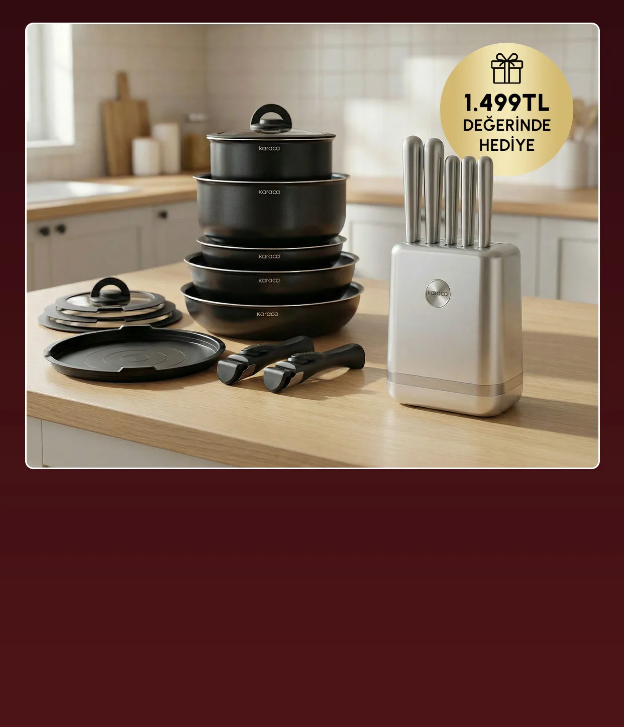 Easy Clip 12 Parça Tencere Seti Alana Bıçak Seti Hediye