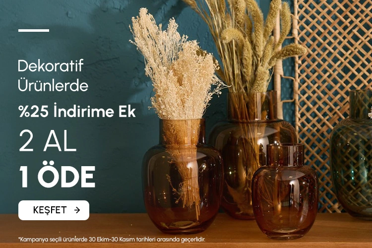 Dekoratif %15 İndirime Ek 2 Al 1 Öde