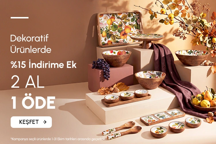 Dekoratif %15 İndirime Ek 2 Al 1 Öde