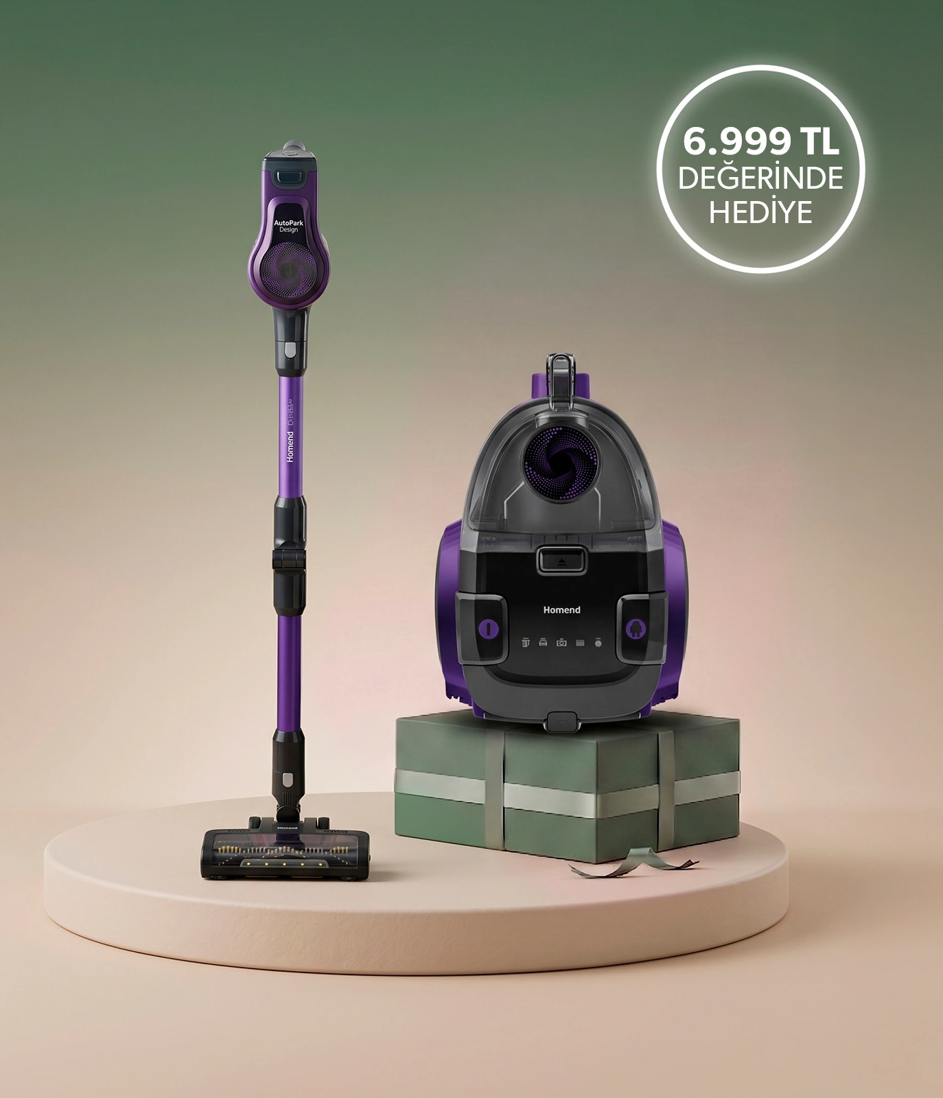 Dikey Süpürge Alana Yatay Süpürge Hediye