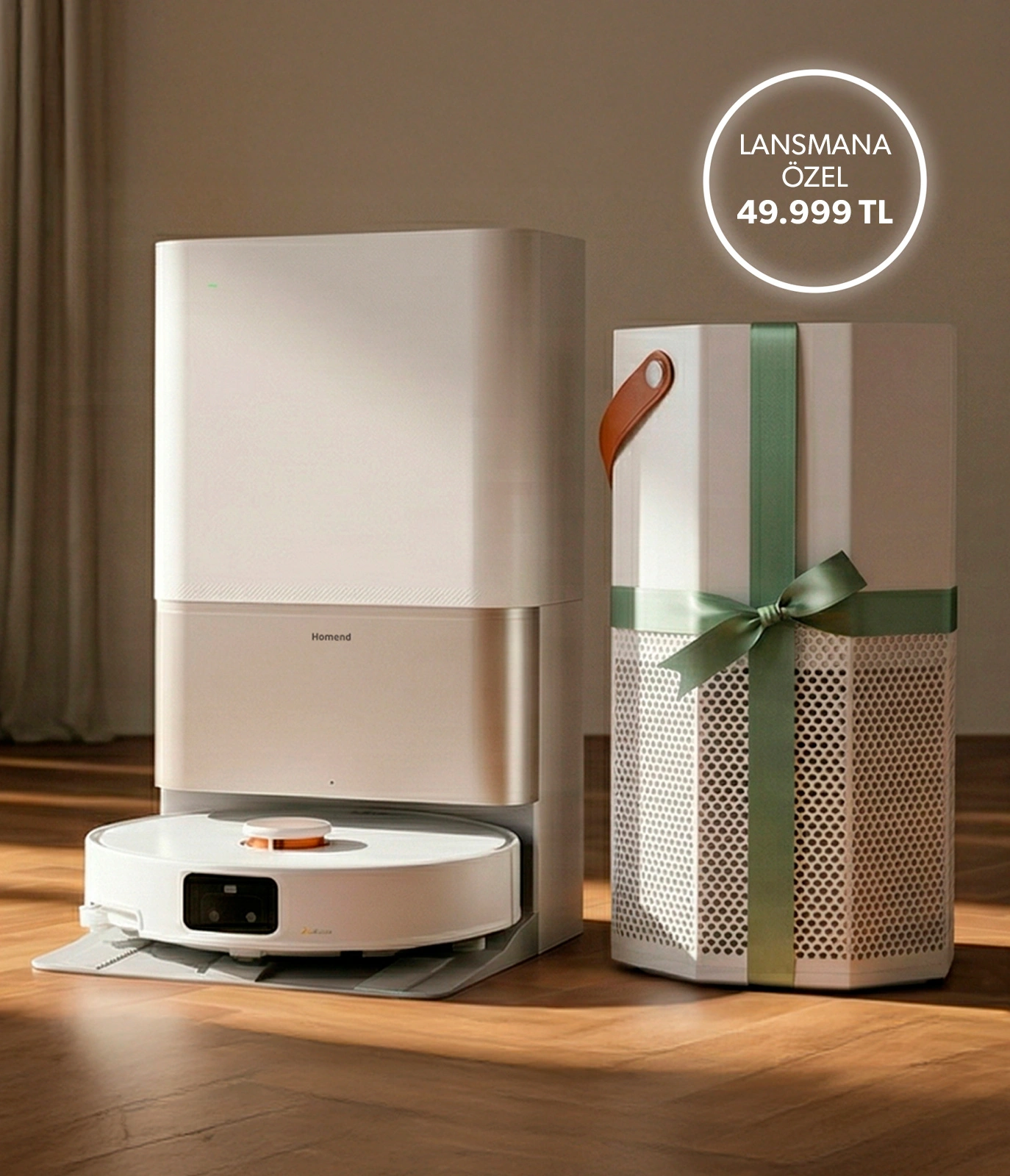 Alex 50 Robot Süpürge Alana Hava Temizleyicisi Hediye